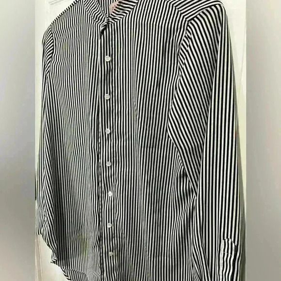 Philosophy striped button down vacation long sleeve top size  medium - Picture 2 of 6